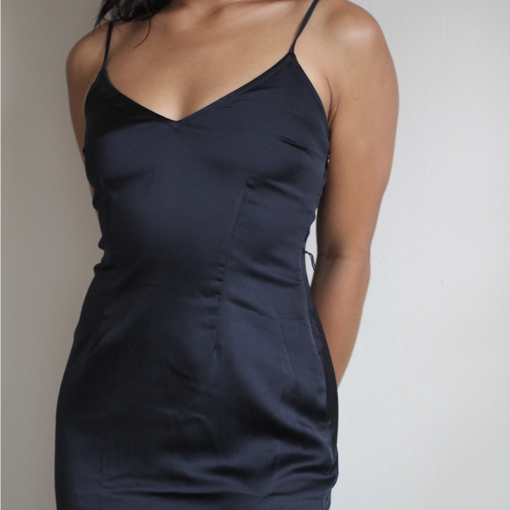 Abercrombie & Fitch Satin Belted Midi Dress